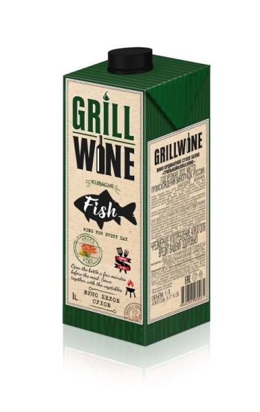 Вино ГРИЛЬВАЙН ординарн., белое сух. т/пак 1л 9%