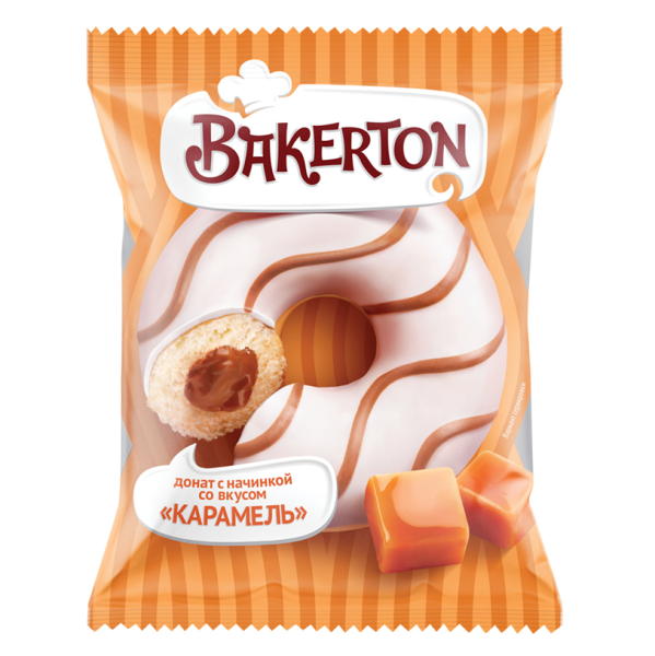 Донат БЭЙКЕРТОН  со вкусом карамели  67гр