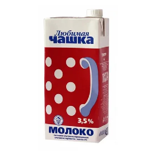 Молоко ЛЮБИМАЯ ЧАШКА 3,5 % без змж 1л т/п
