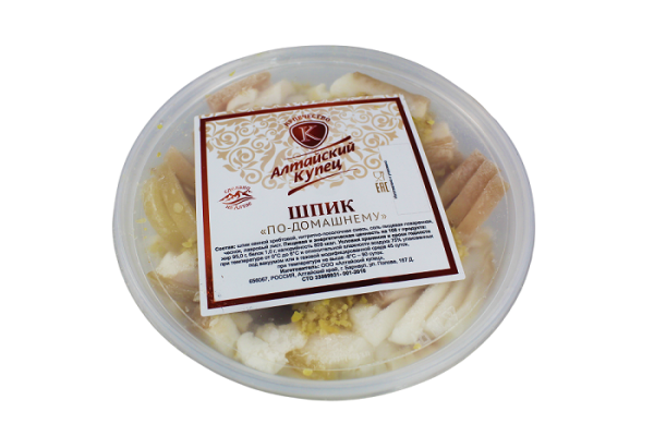 Шпик АЛТАЙСКИЙ КУПЕЦ копченый югус в остро-сладкой обсыпке в/у