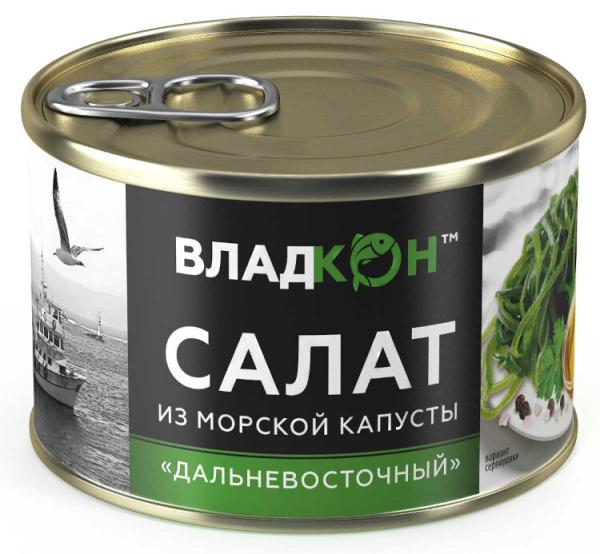 Салат ВЛАДКОН из морской капусты 220 гр ж/б ключ