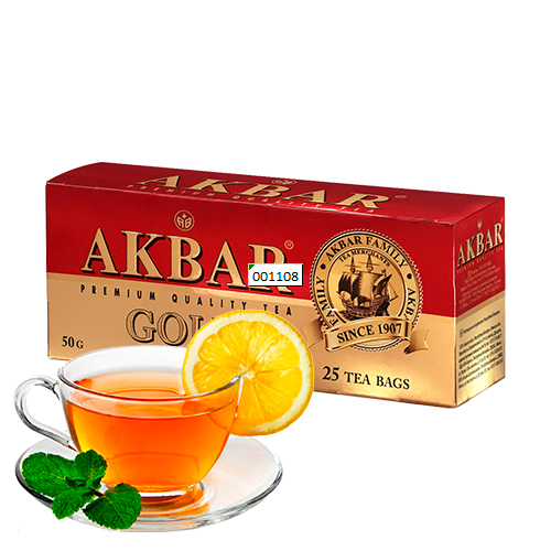 Чай АКБАР Золотой с ярлыком 25пак