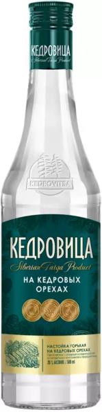 Настойка КЕДРОВИЦА на кедровых орехах горькая 0,5л. 35%