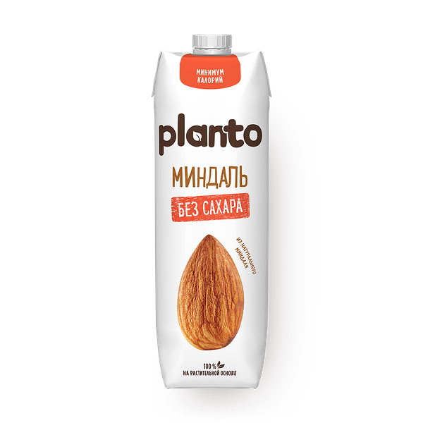 Напиток миндальный ПЛАНТО без сахара 1,2% 1л