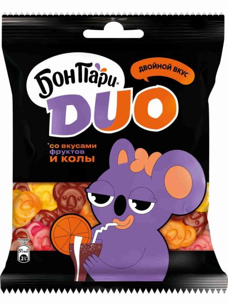 Мармелад жевательный БОН ПАРИ Дуо со вкусом кислых фруктов 100 гр