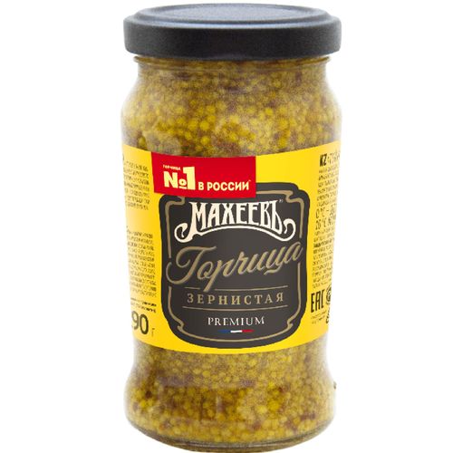 Горчица МАХЕЕВЪ зернистая 190 гр ст/б
