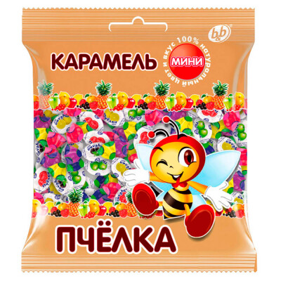 Конфеты БИ-ЭНД-БИ Пчелка мини микс леденцовая 180 гр