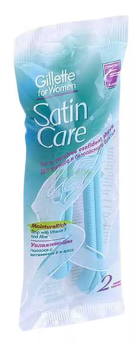 Станок для бритья ЖИЛЛЕТТ одноразовый Сатин Кар 2шт