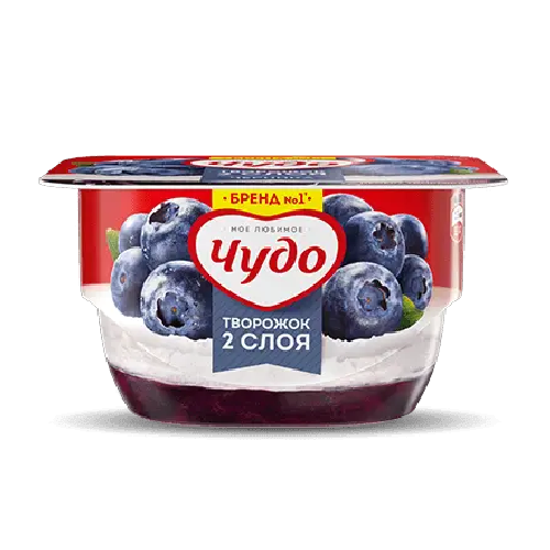 Десерт творожный ЧУДО черника 4,2% без змж 100гр