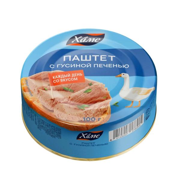 Паштет ХАМЕ с гусиной печенью 100 гр ж/б