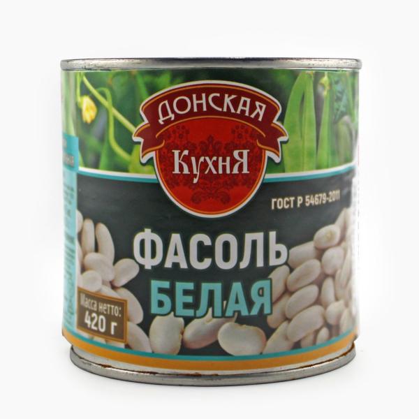 Фасоль ДОНСКАЯ КУХНЯ белая натураль 420 гр ж/б