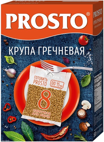 Крупа ПРОСТО гречневая 8*62,5 гр.