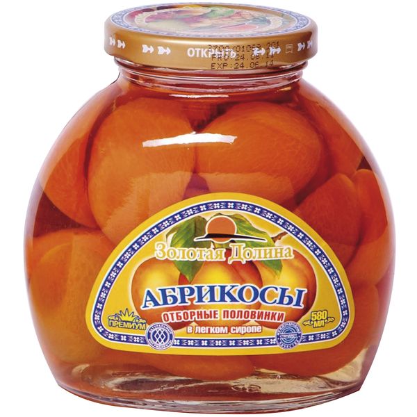 Компот ЗОЛОТАЯ ДОЛИНА из абрикоса 580 гр ст/б