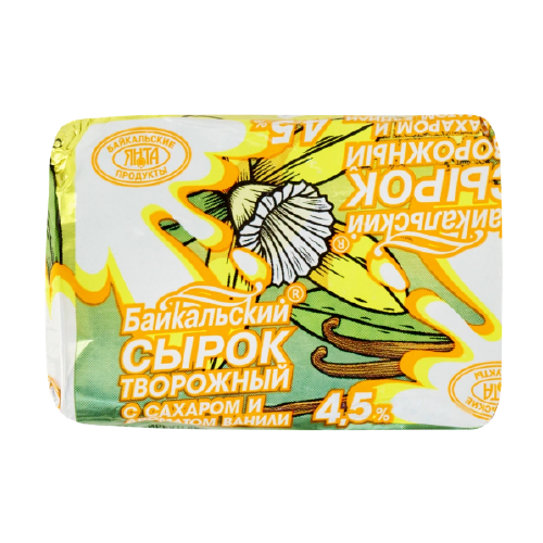 Сырок творожный ЯНТА с ванилином 4,5% без змж 100гр