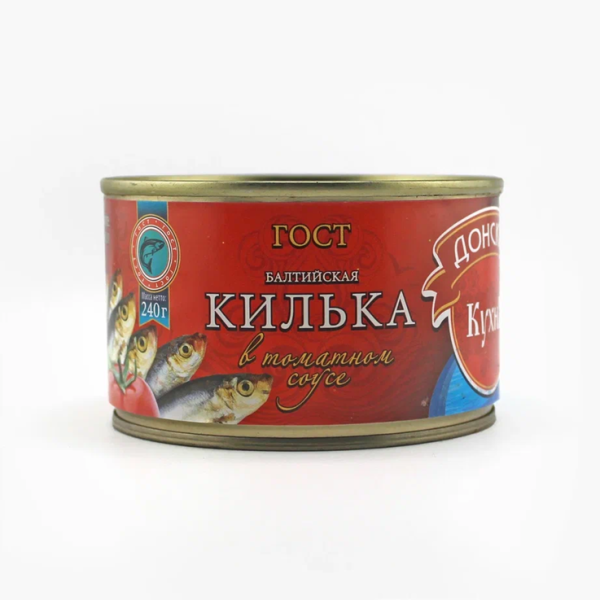 Килька ДОНСКАЯ КУХНЯ балтийская неразделанная в т/с 240 гр ж/б