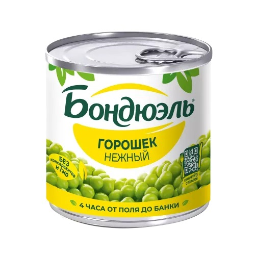 Горошек зеленый БОНДЮЭЛЬ 212 гр ж/б