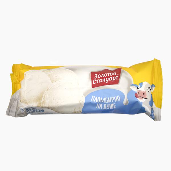 Мороженое ЗОЛОТОЙ СТАНДАРТ пломбир 12% без змж 990гр