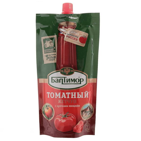 Кетчуп БАЛТИМОР томатный 260 гр дой пак РКТ017