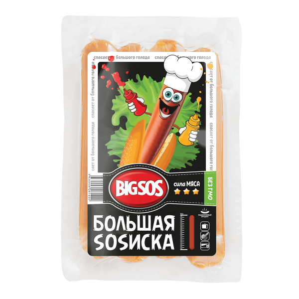 Сосиски КПК БОЛЬШАЯ SOSиска 340г в/у