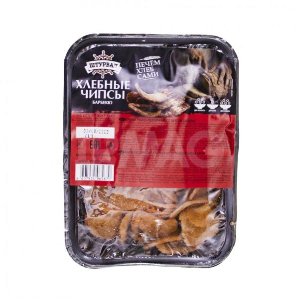 Гренки ШТУРВАЛ хлебные чипсы со вкусом  барбекю 90 гр лоток