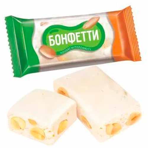 Конфеты ЯШКИНО Бонфетти нуга с арахисом 500 гр ВК292