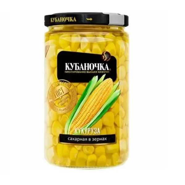 Кукуруза КУБАНОЧКА сладкая 360 гр ст/б