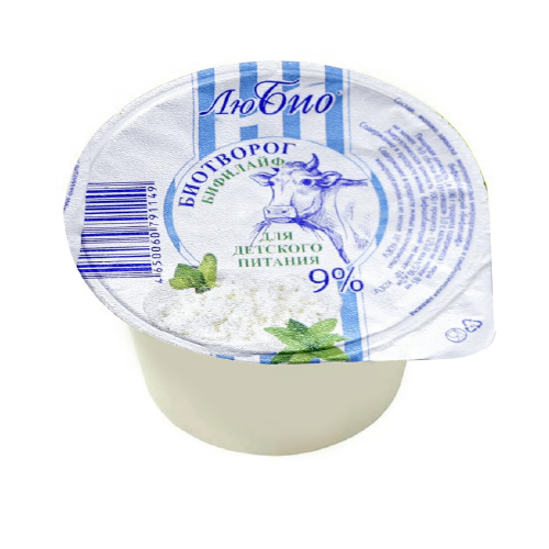 Биотворог ЛЮБИО Бифилайф для детского питания 9% без змж 50гр ст