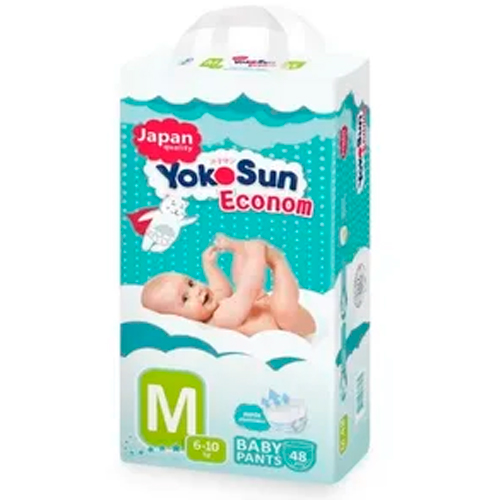 Подгузники-трусики ЭКОСАН Эконом M (6-10 кг) 48 шт