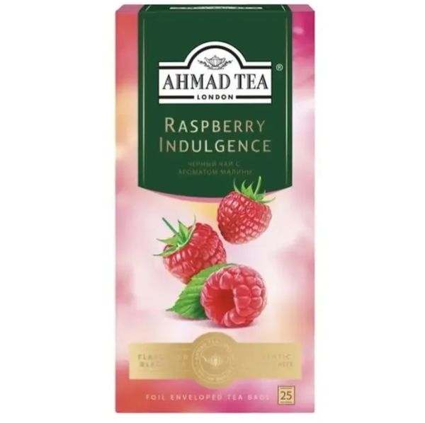 Чай чёрный АХМАД с ароматом малины 25 пак*1,5 гр