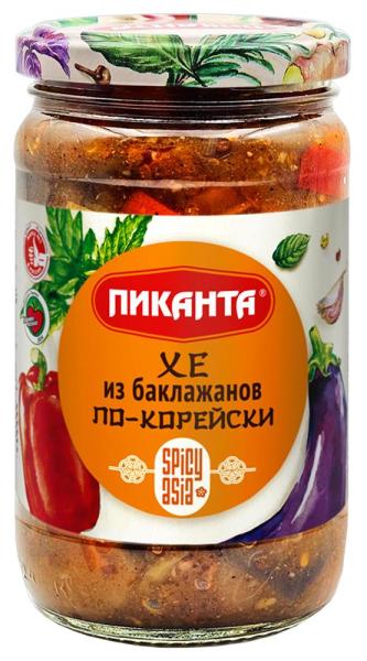 Хе из баклажанов ПИКАНТА по-корейски 360 гр ст/б