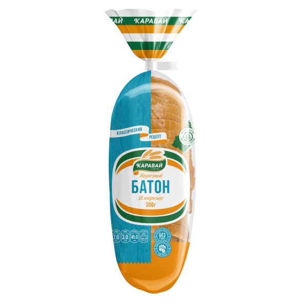 Батон КАРАВАЙ Нарезной 300гр