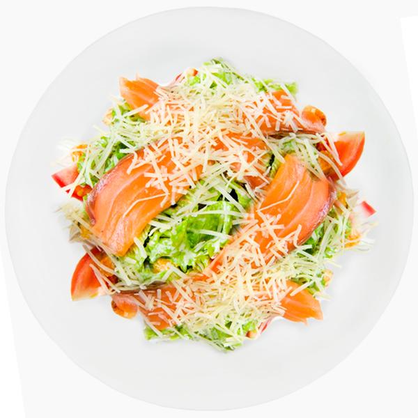 Салат Цезарь с лососем 150 гр