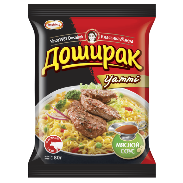 Лапша ДОШИРАК ЯММИ говядина 80 гр.