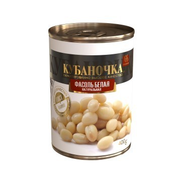 Фасоль натур белая КУБАНОЧКА 400гр ж/б