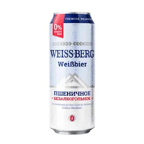 Пиво ВАЙС БЕРГ безалкогольный 0,5% 0,45 л ж/б