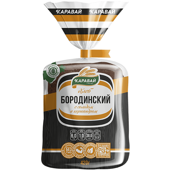 Хлеб КАРАВАЙ Бородинский 420гр