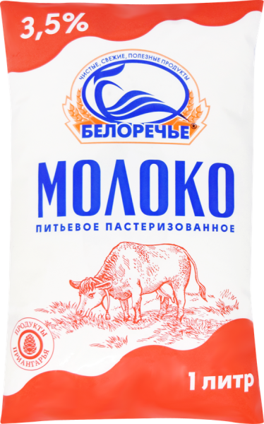 Молоко БЕЛОРЕЧЬЕ ГОСТ 3,5% без змж 1л п/п