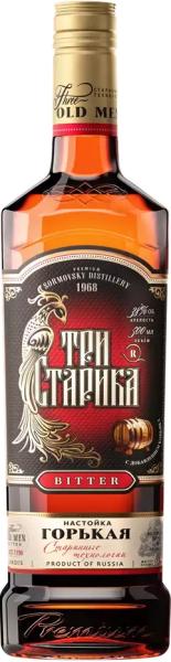 Настойка ТРИ СТАРИКА горькая 0,5л 38%