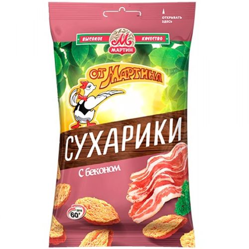 Сухарики ОТ МАРТИНА со вкусом бекона 60гр