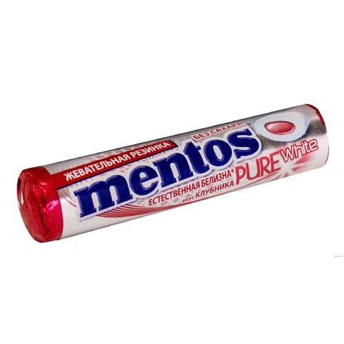 Жевательная резинка МЕНТОС Пью фреш ролл клубника 16гр