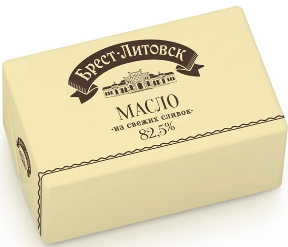 Масло БРЕСТ-ЛИТОВСК сладко-сливочное несоленое 82,5% без змж 180гр
