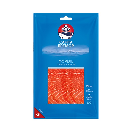 Форель САНТА БРЕМОР ломтики с/с 100гр