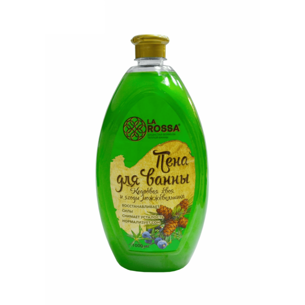 Пена для ванн ЛА РОССА восстанавливающая Кедровая хвоя и ягоды можжевельника 1л