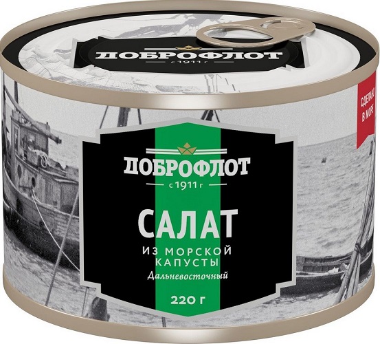 Салат ДОБРОФЛОТ дальневосточный из морской капусты 220 гр ж/б