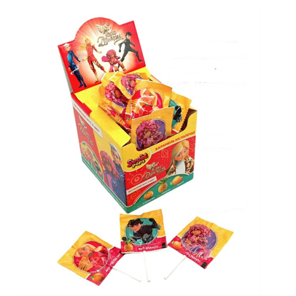 Карамель СЛАДКАЯ СКАЗКА Свит Попс Тара Дункан на палочке тропический микс 10 гр