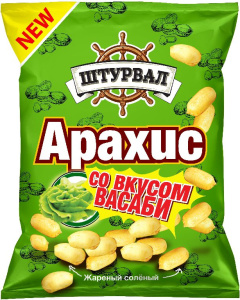 Арахис ШТУРВАЛ жареный со вкусом Васаби 50гр