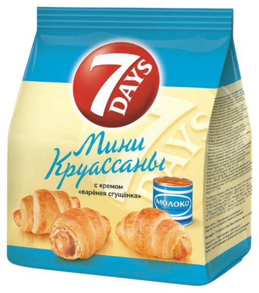 Мини круассаны СЕВЕН ДЭЙС с кремом какао 176 гр