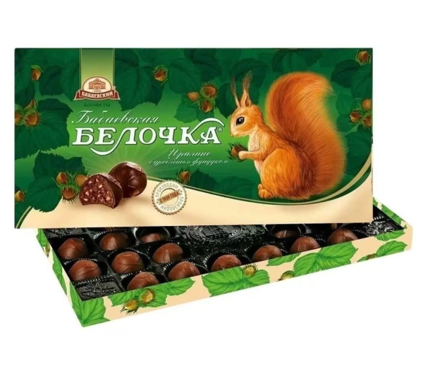 Конфеты БАБАЕВСКИЙ Белочка 340 гр КОРОБКА