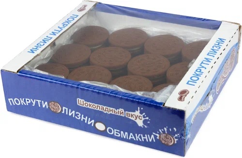 Печенье сахарное СЛАВИЯ Умка шоколадный вкус 500 гр мини-тв