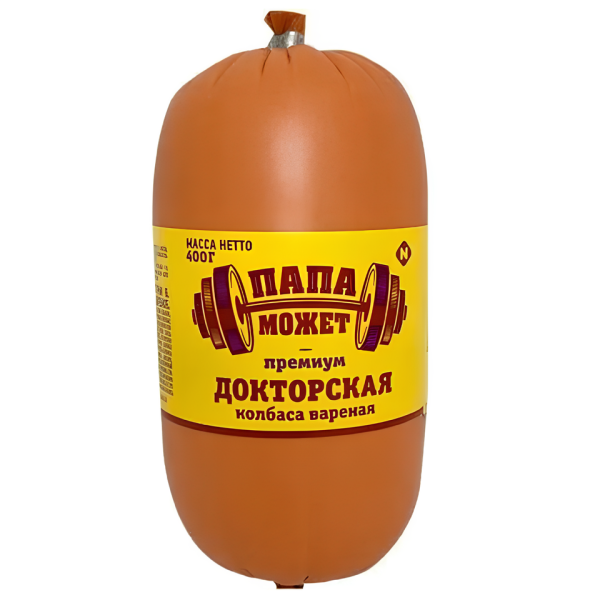 Колбаса ПАПА МОЖЕТ Докторская Премиум вар  400гр